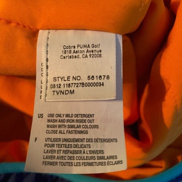 Vtg Y2K Puma Men Golf Jacket Warm Cell Half Zip Puffer Large Logo Gorpcore 90s - Picture 12 of 14